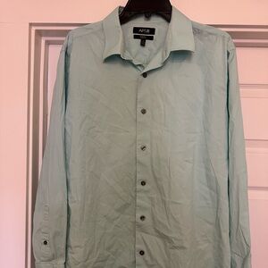 Men’s Apt 9 Slim Fit Stretch Light Blue Long Sleeve Button Down Shirt 18 (34/35)